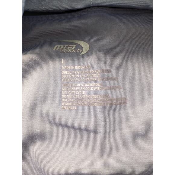 MTA Sport Bras Women's Large 2 pack Yoga tops purple black grey Nwot - Picture 11 of 16